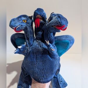 Folkmanis Blue Three Headed Dragon Plush Hand Puppet Wings